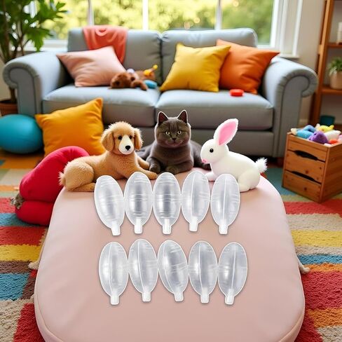 10 Pcs Plastic Squeaky Toy Doll Noise Maker BB Squeakers Squeakers Repair Fix Insert Replacement Dog Cat Parrot Bird Rabbit DIY Toys Accessories Replacement for Dog Cat Toy Repair DIY in Saudi Arabia