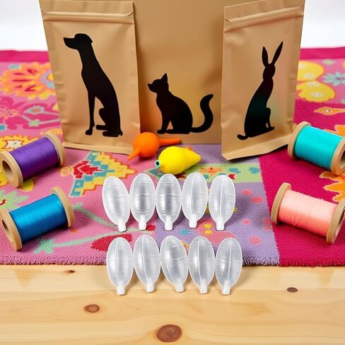 10 Pcs Plastic Squeaky Toy Doll Noise Maker BB Squeakers Squeakers Repair Fix Insert Replacement Dog Cat Parrot Bird Rabbit DIY Toys Accessories Replacement for Dog Cat Toy Repair DIY in Saudi Arabia