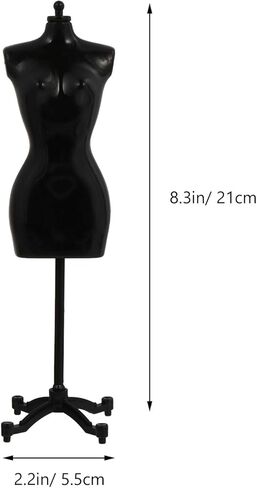 Gatuida 6pcs Mini Mannequin Model Doll Dress Form Support, 8.26 Inch, Plastic Dress Skirt Display Stand in Saudi Arabia