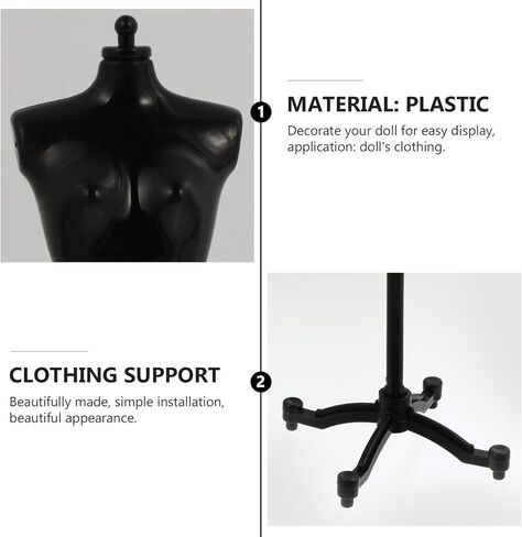 Gatuida 6pcs Mini Mannequin Model Doll Dress Form Support, 8.26 Inch, Plastic Dress Skirt Display Stand in Saudi Arabia