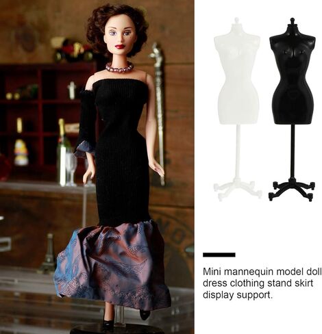 Gatuida 6pcs Mini Mannequin Model Doll Dress Form Support, 8.26 Inch, Plastic Dress Skirt Display Stand in Saudi Arabia