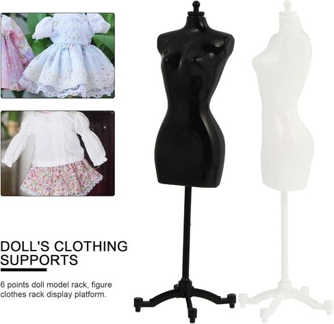 Gatuida 6pcs Mini Mannequin Model Doll Dress Form Support, 8.26 Inch, Plastic Dress Skirt Display Stand in Saudi Arabia