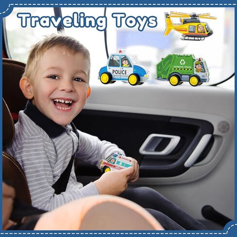 Oriate Rolling City Vehicle for Magnetic Tiles, Free Wheels Rescue Toy Cars Compatible with Road Magnet Tiles, Car Toys for Kids Urban Road Traffic Magnetic Tiles Toys, Educational Gift Boys Girls in Saudi Arabia