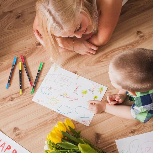 120 ألوان علامات الطلاء المائية ، علامات الطلاء المائي بالألوان المزدوجة مع نصيحة نصيحة للفرشاة ، وأقلام فرشاة علامات مزدوجة لكتب تلوين الأطفال البالغة ، وعلامة الفن على الصخور الخشبية الخشبية الخشبية in Saudi Arabia