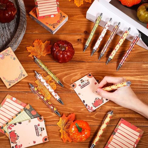 60 PCS Fall Fall Notes and الأقلام هدايا تقديرية السقوط مجموعة شكر الملاحظات اللاصقة in Saudi Arabia