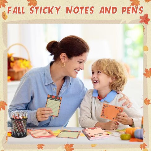 60 PCS Fall Fall Notes and الأقلام هدايا تقديرية السقوط مجموعة شكر الملاحظات اللاصقة in Saudi Arabia