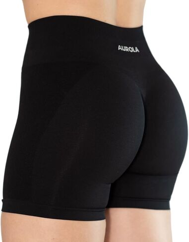 AUROLA Intensify Short Women's Athletic Seamless High Waisted Running Sporty Gym Fitness Yoga Elastic Workout Shorts 3.6 in Kuwait