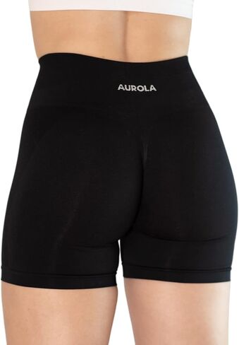 AUROLA Intensify Short Women's Athletic Seamless High Waisted Running Sporty Gym Fitness Yoga Elastic Workout Shorts 3.6 in Kuwait