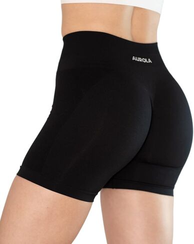 AUROLA Intensify Short Women's Athletic Seamless High Waisted Running Sporty Gym Fitness Yoga Elastic Workout Shorts 3.6 in Kuwait