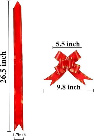 50pcs أقواس سحب كبيرة متعددة الألوان ، ربطة عنق لف السلة ، وعقدة الفراشة تغليف الهدايا ، وسلسلة القوس مع الشريط ، وحفل الزفاف ، وتوريدات الديكور أيام عيد الحب in Kuwait