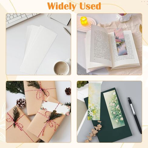 30Pcs Watercolor Paper Blank Bookmarks 1.9" x 7.8" White 140lb Heavyweight Watercolor cardstock Books Gift Bookmarks Painting Drawing DIY Craft for Kids Student in Saudi Arabia