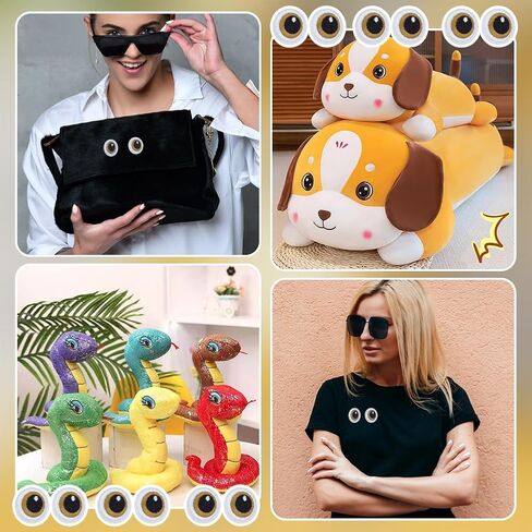 Fingerinspire 15 أزواج العين خياطة على الحديد على بقع ، Khaki Dark Disbroided Cartoon Eyes Patches Patces Patcies Pottored Decorative Patch لزينة الملابس وإمدادات DIY الحرفية in Saudi Arabia