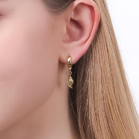 ToHeart Dainty Gold أقراط متدلية مضادة للحساسية أقراط جناح الملاك بسيطة 14K أقراط طارة ذهبية للنساء هدايا عيد الميلاد in Saudi Arabia