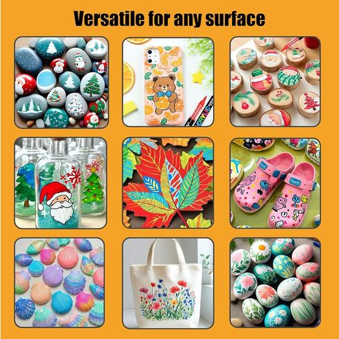 240 Colors Acrylic Paint Markers Set, Soft Brush Tip Pens for Rock, Wood, Canvas, Glass, Ceramic, Fabric, DIY Craft Projects – Waterproof, Quick-Dry, Vibrant Ink for Artists & Beginners in Saudi Arabia