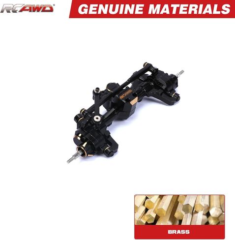 RCAWD Full Brass Front Front SCX24 مساكن محور بوابة مع تروس النحاس و Hex & #45 ترقيات الدودة الفولاذية للترقيات المحورية 1/24 الأجزاء AXI90081 AXI00001 AXI00002 AXI00005 AXI00006 Black in Saudi Arabia