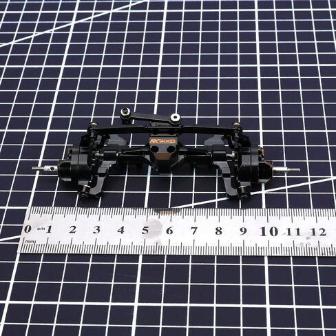RCAWD Full Brass Front Front SCX24 مساكن محور بوابة مع تروس النحاس و Hex & #45 ترقيات الدودة الفولاذية للترقيات المحورية 1/24 الأجزاء AXI90081 AXI00001 AXI00002 AXI00005 AXI00006 Black in Saudi Arabia
