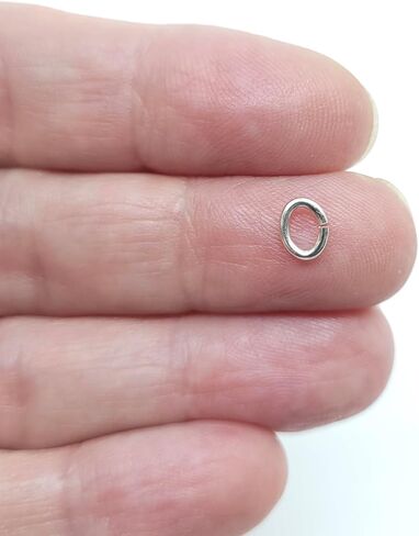 Sterling Silver Open Oval Jump Rings, 5mm x 6mm, 18 Gauge, 20 Pieces in Saudi Arabia
