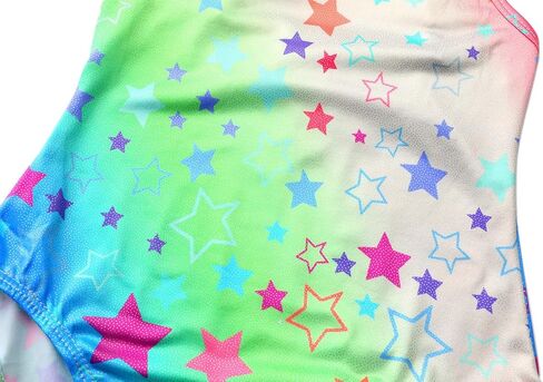 iLover Girls Sparkle قطعة واحدة ملابس سباحة بظهر متقاطع بدلة استحمام للشاطئ مع حزام قابل للتعديل 4-10 سنوات in Kuwait