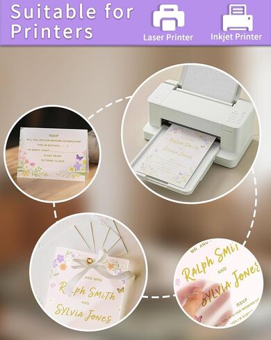 ورقة Vellum 8.5 × 11 شفافة قابلة للطباعة 100gsm/68 رطل Vellum ورقة تتبع ورقة الشفافة للدعوة لبطاقات الترحيب تتبع لوحة الورق للرسم الرسم (120 ورقة) in Saudi Arabia
