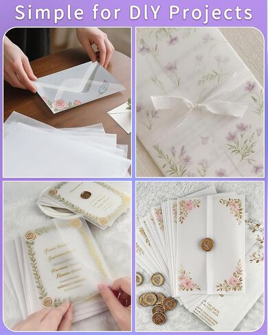 ورقة Vellum 8.5 × 11 شفافة قابلة للطباعة 100gsm/68 رطل Vellum ورقة تتبع ورقة الشفافة للدعوة لبطاقات الترحيب تتبع لوحة الورق للرسم الرسم (120 ورقة) in Kuwait