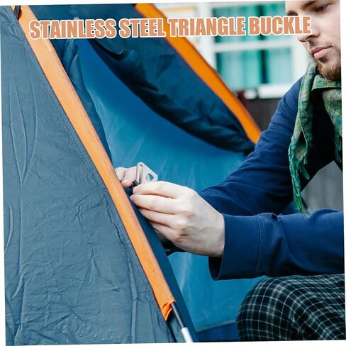 VICASKY 10pcs Stainless Steel Tent Poles Buckles Wind Rope Adjuster for Camping Tarp Poles in Saudi Arabia