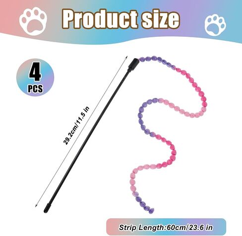 4pcs String Cat Toy ، سلسلة ألعاب Cat ، مع حبل الرافعة ، لعبة القطط العصرية الملونة ، ألعاب الحيوانات الأليفة التفاعلية ، مناسبة للقطط الداخلية للعب ، لدغة وتشيس in Kuwait