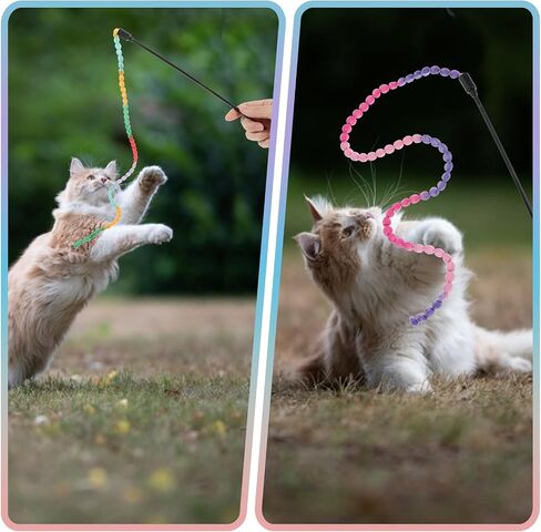4pcs String Cat Toy ، سلسلة ألعاب Cat ، مع حبل الرافعة ، لعبة القطط العصرية الملونة ، ألعاب الحيوانات الأليفة التفاعلية ، مناسبة للقطط الداخلية للعب ، لدغة وتشيس in Kuwait