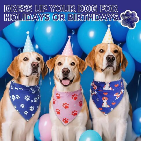 Pawchie 100 pcs dog bandanas bulk pet bibs paw print triangle triangle dickf pet bandanas plaid style for small to class dog cat cats ، summer summer summer decoration in Kuwait