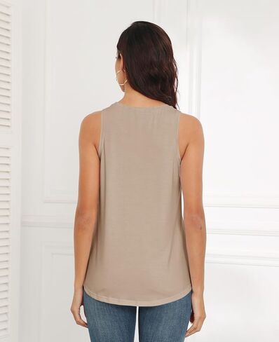 Smile Fish Women Crewneck Flowy Loose Fit Tank Top Sleeveless Summer Tops Shirts in Kuwait