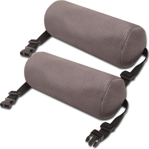 2 PCS Lumbar Lump Support Pillow Cover - Low Lump Lumbar Support لتوسيد دعم كرسي المكتب ومقعد السيارة ، وتخفيف آلام الظهر وتحسين الموقف ، (حالة الوسادة فقط رمادية) in Kuwait