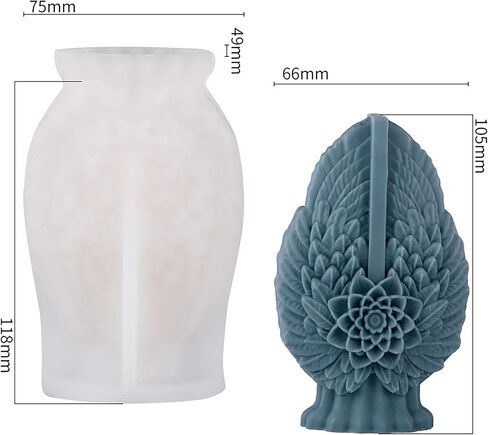 Cup Molds Bottle Silicone Wave Spiral Candle Mold - Silicone Resin Casting Molds for Candle & Resin & Soap Craft Supplies in Saudi Arabia