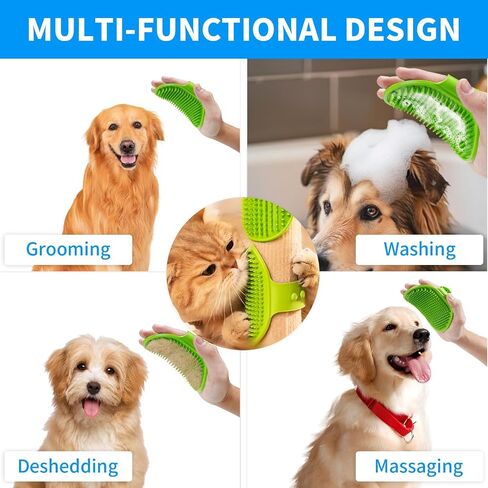 6pcs Dog Bath Brush مجموعة مع موزع الصابون - Cat Brush & Dog Kit | لوازم الاستحمام للحيوانات الأليفة للسيليكون للغسيل والاستحمام والسكان | يشمل فرشاة الأسنان الأصابع ، فرك لسلالة صغيرة in Saudi Arabia
