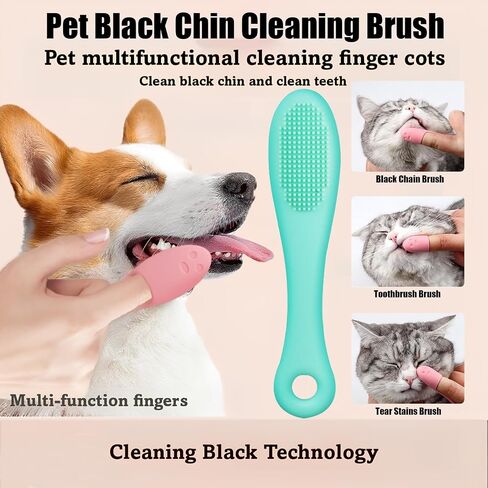 6pcs Dog Bath Brush مجموعة مع موزع الصابون - Cat Brush & Dog Kit | لوازم الاستحمام للحيوانات الأليفة للسيليكون للغسيل والاستحمام والسكان | يشمل فرشاة الأسنان الأصابع ، فرك لسلالة صغيرة in Saudi Arabia