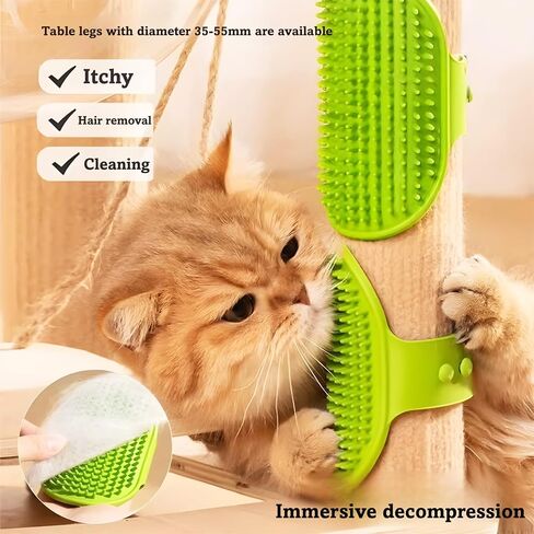 6Pcs Dog Bath Brush Set with Soap Dispenser - Cat Brush & Dog Toothbrush Kit | Silicone Pet Bathing Supplies for Washing, Shower & Shedding | Includes Finger Toothbrush, Scrubber for Small Breed in Kuwait