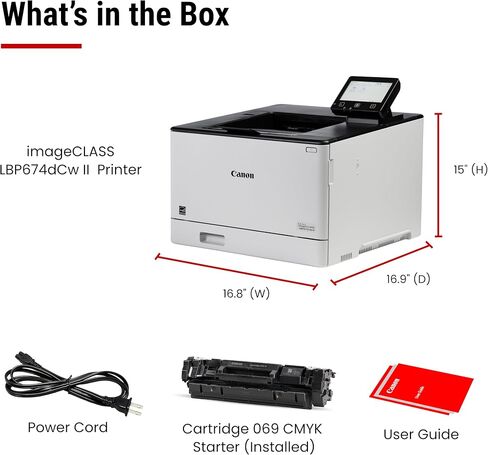 Canon Color ImageClass LBP674CDW II Laser Laser Printer for Duplex Printing ، White - Home Print in Kuwait
