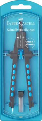 Faber-Castell 174340 - Schnellverstell Zirkel, Factory, Blau in Saudi Arabia