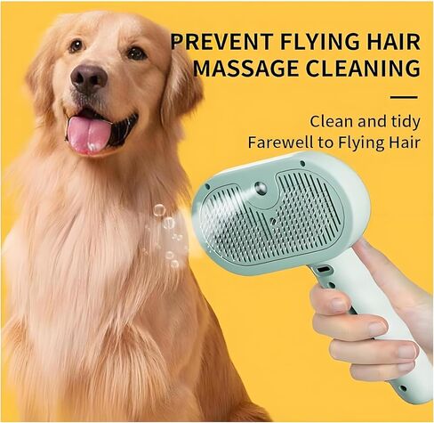 2025 Plufura Dog Brush, Sniffy Universe Dog Steamer, Shampoo Brush Steam Dogs Washer, 3-In-1 Steam Grooming Brush For Long Haired Pets (Pink) in Saudi Arabia