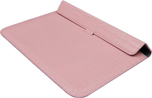 Crocodile Grain Pu Leather Right Rilap Bag Bage Captop Capatible متوافق مع 13/13.6 بوصة Macbook Air/Pro 2025-2016 M4 M3 M2 M1 A3240 A3113 A2681 A2337 A2179 A1932 ، العلامة التجارية الأخرى من 13 إلى 13.3 بوصة ، Pink ، Pink. in Kuwait