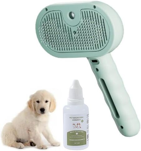 2025 Plufura Dog Brush, Sniffy Universe Dog Steamer, Shampoo Brush Steam Dogs Washer, 3-In-1 Steam Grooming Brush For Long Haired Pets (Pink) in Saudi Arabia