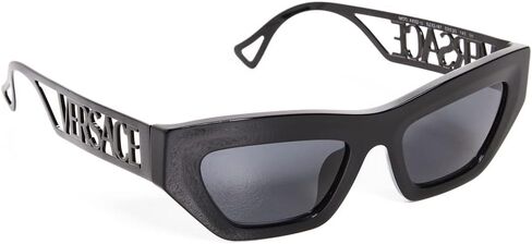 Versace Woman Sunglasses Black Frame, Dark Grey Lenses, 53MM in Saudi Arabia
