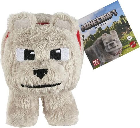 Minecraft Basic Plush Dennis The Wolf, 8-inch Collectible Soft Doll Inspired by The Movie Inspired by The Video Game in Saudi Arabia