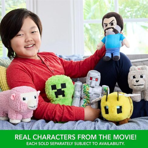 Minecraft Basic Plush Dennis The Wolf, 8-inch Collectible Soft Doll Inspired by The Movie Inspired by The Video Game in Saudi Arabia