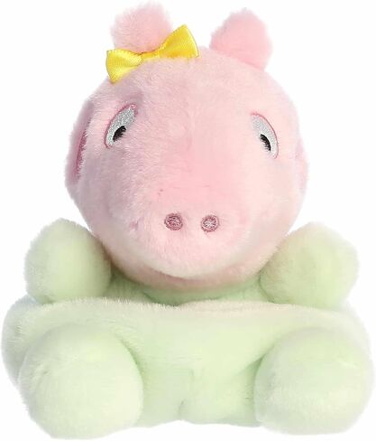 Aurora® Playful Peppa pig ™ Evie Baby Pav Palm Pals ™ محشو - ألعاب مرخصة رسميًا لجميع المعجبين - مثالية لأعياد الميلاد والبالغين والأطفال جميع الأعمار - الوردي 5 بوصات in Saudi Arabia