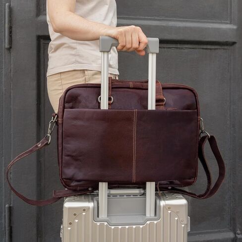 Gusti Laptop Bags Business Bags Bag Work Bag Brown Leather Men/Mens True Leather - Ripley in Kuwait