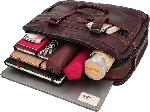 Gusti Laptop Bags Business Bags Bag Work Bag Brown Leather Men/Mens True Leather - Ripley in Kuwait