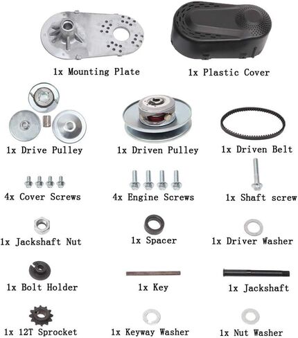 MOOSUN 30 Series 6.5 HP Go Kart Mini Bike Torque Converter Clutch Driver Pulley Replacement Comet Manco 212CC 3/4" Bore 10T #40/41/420 China (Complete 3/4" Torque Converter Set) in Kuwait