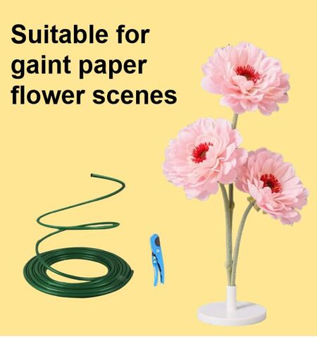 32 قدمًا طوله 20 مم قطرها أنابيب مرنة أنابيب PVC - جذع للأنابيب القابلة للانحناء للزهور الاصطناعية ، أقواس بالون ، ديكور زفاف الأزهار ، الحرف اليدوية ، الدعائم Cosplay (أخضر (32 قدمًا+1pcs مقص))) in Kuwait