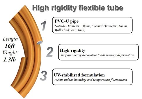 32 قدمًا طوله 20 مم قطرها أنابيب مرنة أنابيب PVC - جذع للأنابيب القابلة للانحناء للزهور الاصطناعية ، أقواس بالون ، ديكور زفاف الأزهار ، الحرف اليدوية ، الدعائم Cosplay (أخضر (32 قدمًا+1pcs مقص))) in Kuwait
