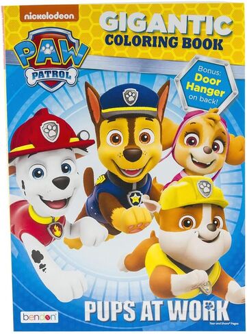 PAW PATROL - Gigantic Coloring & Activity Book Bundle - Set Includes192 Page PAW PATROL Coloring Book and All About Me Poster (Paw Patrol Blue) in Saudi Arabia