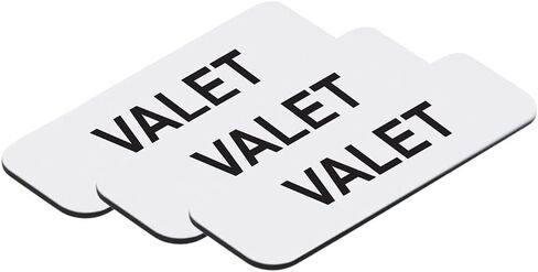 Valet 1 x 3" Name Tag, Brushed Silver (3 Pack) in Kuwait
